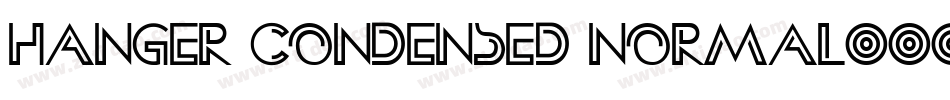 Hanger Condensed Normal字体转换